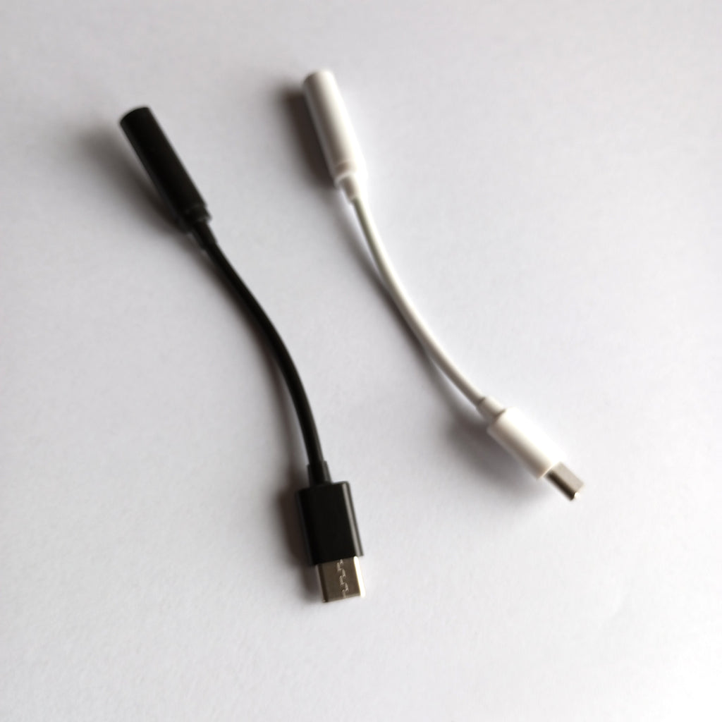 USB Type-C į 3.5 mm ausinių adapteris – Type-C (male) į 3.5 mm (female) garso kabelis, 1 vnt.